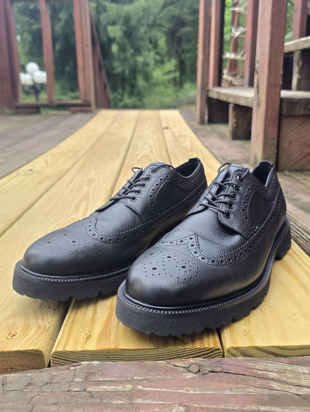 Cole Haan, Mens American Classics, Longwing Oxfords Black Leather, Sz 11M